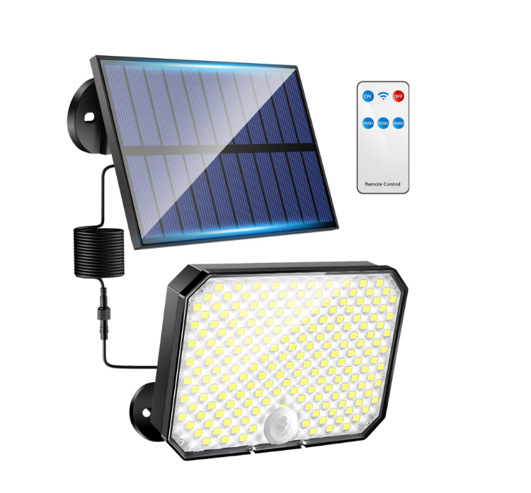 Picture of 190 LED Security Wall Light – Motion Sensor, IP65 Waterproof, Remote Control, Solar Powered
