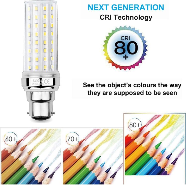 Picture of 20W LED Corn Bulbs, 150W Incandescent Bulbs Equivalent, 3000K Warm White, 2300Lm, B22 Bayonet Cap Light Bulbs, 3-Pack