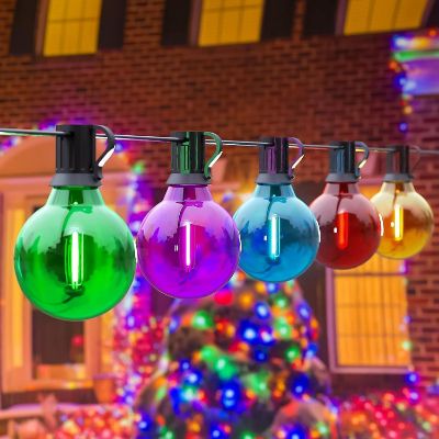 Show details for Festoon Lights Outdoor, Colorful 50ft Outdoor String Lights, 30+5 0.6W LED Bulbs Energy Saving Shatterproof Garden Lights Picture of Festoon Lights Outdoor, Colorful 50ft Outdoor String Lights, 30+5 0.6W LED Bulbs Energy Saving Shatterproof Garden Lights