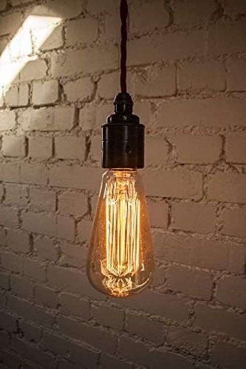 Picture of Vintage Light Bulbs with E27 Edison Screw Cap, Squirrel Cage Shaped Filament Bulb, 2700K Warm White Dimmable - pack of 6