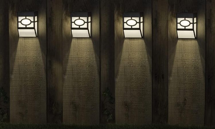 Picture of LED Outdoor Solar Wall Light – Waterproof, Fence Light, Energy Efficient, 8 Pack