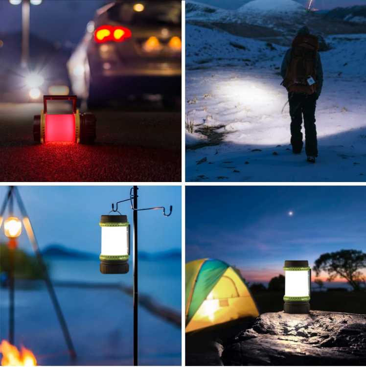 Picture of LE Camping Lights Rechargeable, Bright LED Torch Rechargeable, Dimmable 5 Modes Camping Torch Lantern with Power Bank, Rechargeable Lantern for Power Cuts, Emergency Lighting, Fishing and More