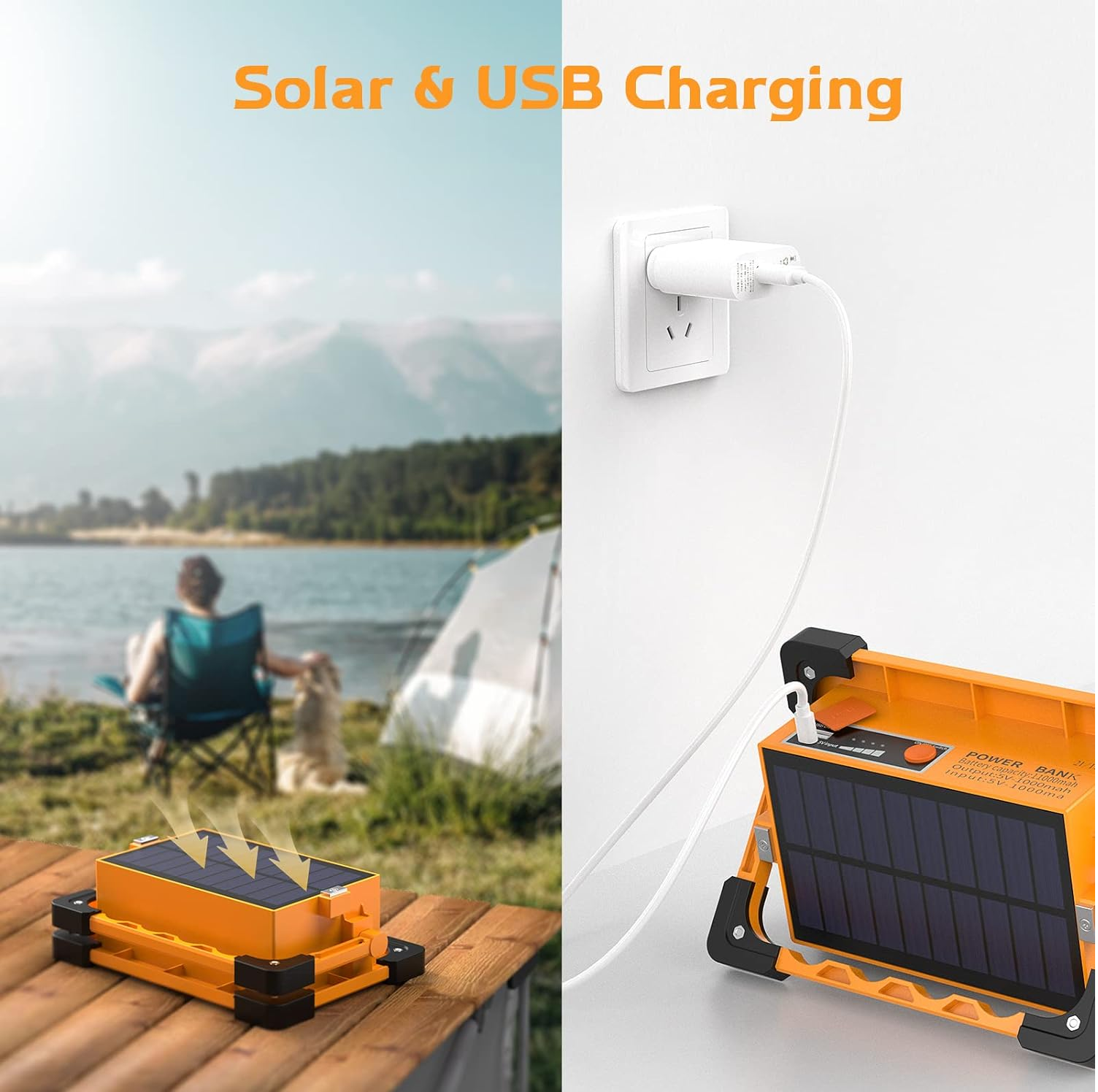 80W Rechargeable LED Solar Light | Alpha Lights