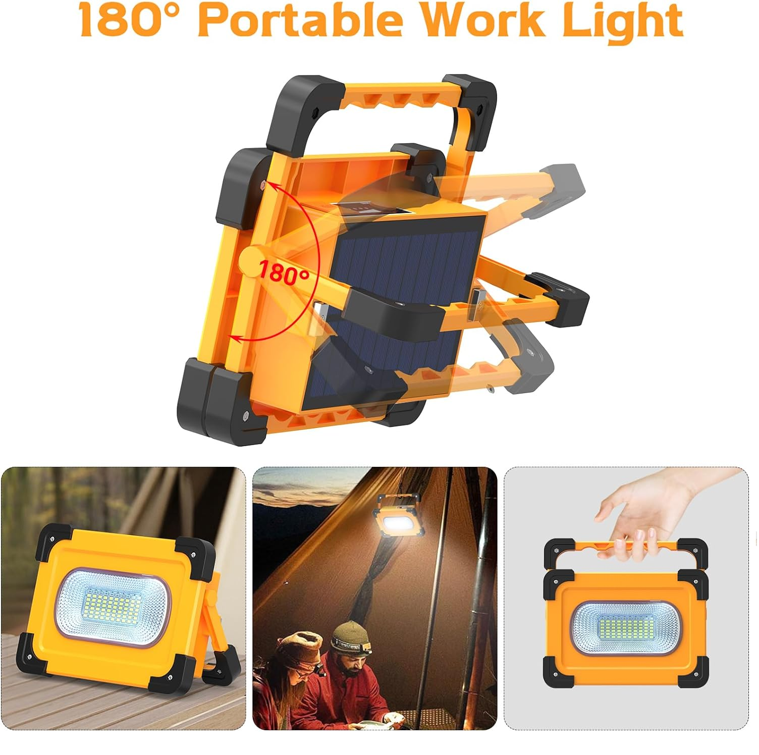 80W Rechargeable LED Solar Light | Alpha Lights
