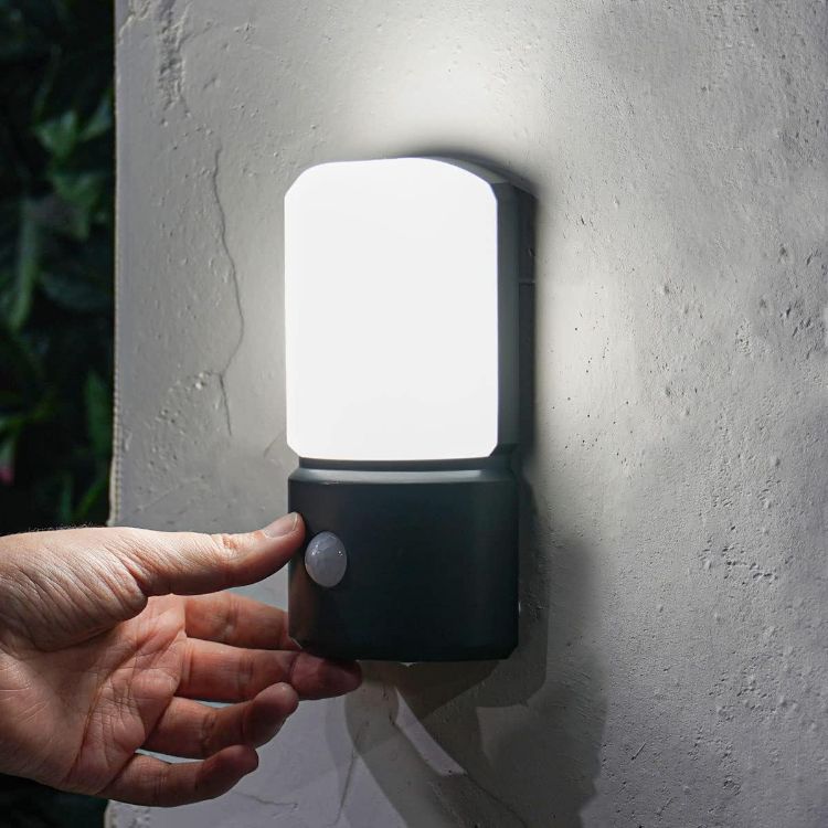 Picture of Festive Lights Outdoor Battery Operated Garden Security Welcome IP44 Weather Resistant Wall Light