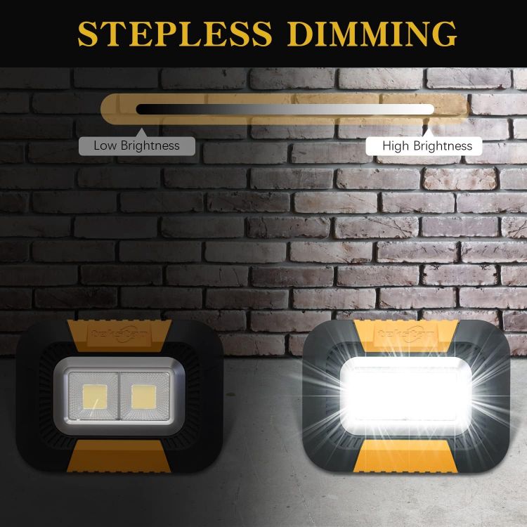 Picture of LED Work Light Rechargeable,IP65 Waterproof Portable Work Lights 30W 2000LM,4400mAh COB Flood Light Battery
