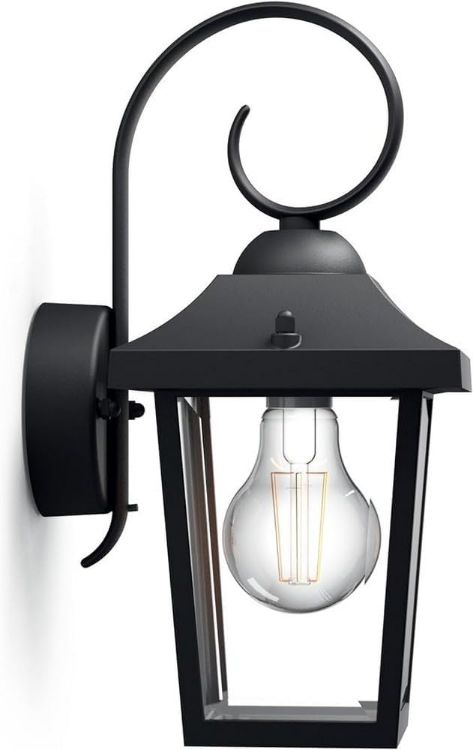 Picture of Buzzard Vintage Wall Lantern, for Outdoor, Home, Garden Lighting. [Black] Requires 1 x 60W E27 Bulb