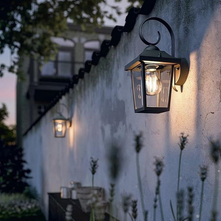 Picture of Buzzard Vintage Wall Lantern, for Outdoor, Home, Garden Lighting. [Black] Requires 1 x 60W E27 Bulb