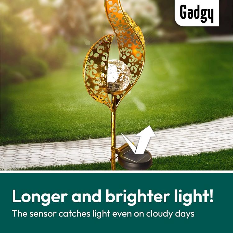 Picture of Solar Lamps Outdoor Garden Set of 2 | Waterproof Solar Lamps Garden as Garden Decor Outdoor