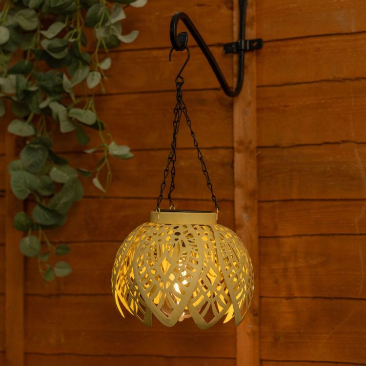Picture of Hanging Artichoke Design Solar Lights Garden Décor Pendant Lamp Outdoor Lighting
