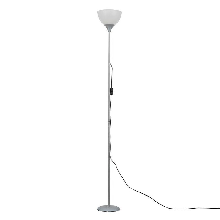 Picture of Tall Stem Floor Lamp Metal Uplighter Standard Living Room Light LED Bulb Lights