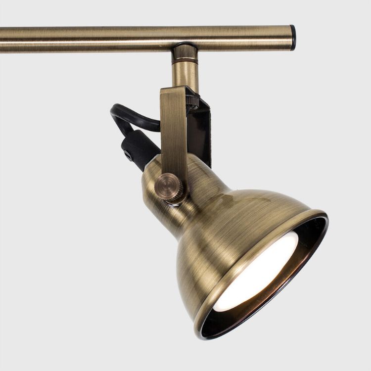 Picture of Brass 3 Way Ceiling Light Fitting Adjustable Spotlight Bar Living Room Lights