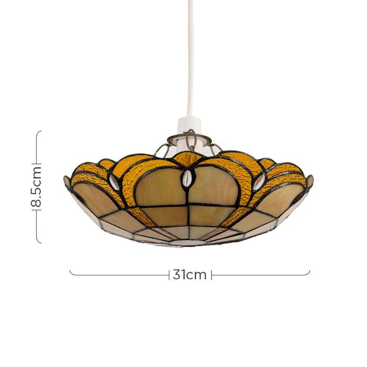 Picture of Tiffany Style Lampshade Ceiling Light Shade Pendant Stained Glass Home Lighting