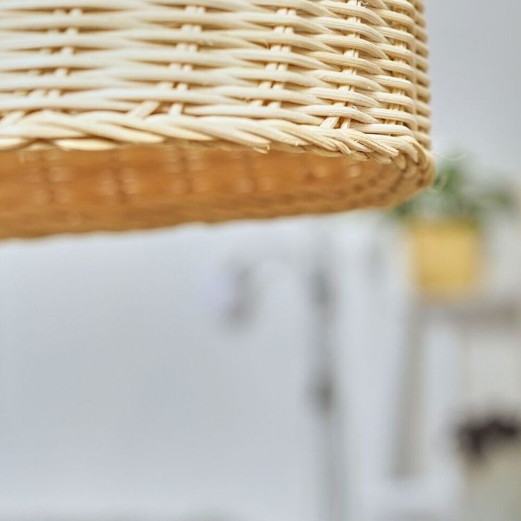 Picture of Natural Wicker Ceiling Light Shade Pendant Lampshade Easy Fit Scandi Boho Rattan