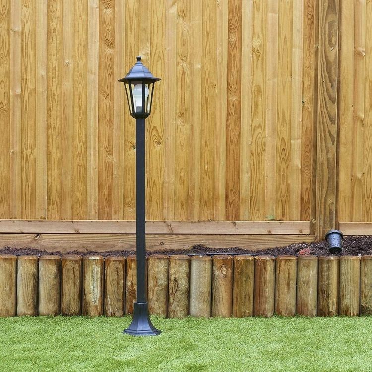Picture of Victorian Style 1.2m Black IP44 Outdoor Garden Lamp Post Bollard Light LED Bulb