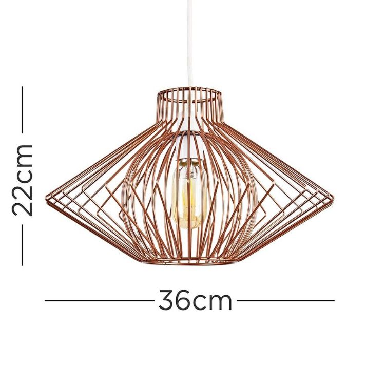 Picture of Ceiling Light Shade Industrial Metal Pendant Lampshade Living Room LED Bulb
