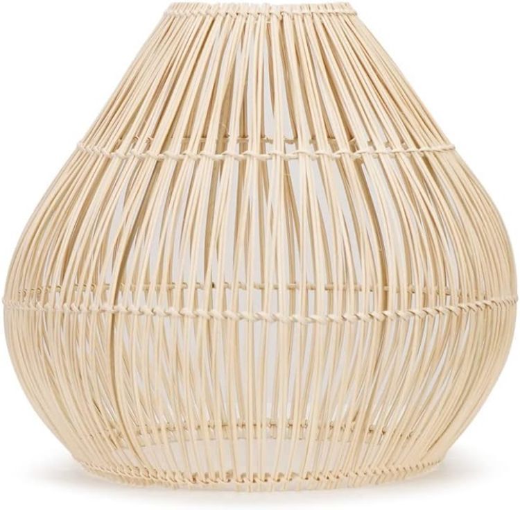 Picture of Rattan Lampshade Teardrop Easy Fit Ceiling Light Living Room Shade Pendant LED