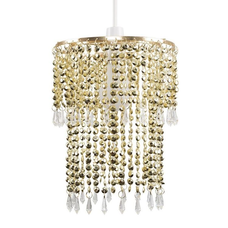Picture of Ceiling Light Shade Pendant Lampshade Jewel Crystal Effect Easy Fit Chandelier