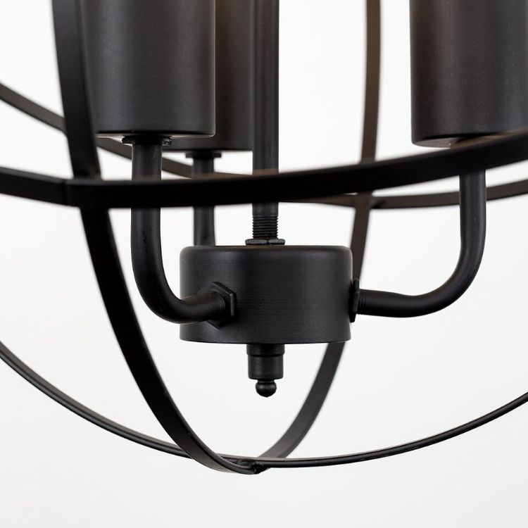 Picture of Black Metal Atom Ceiling Light Fitting Large Retro Light LED Filament Light bulb