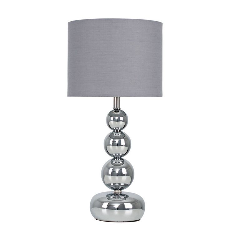 Picture of Metal Ball Design Table Lamp LED 35CM Bedside Lounge Bedroom Drum Lampshade