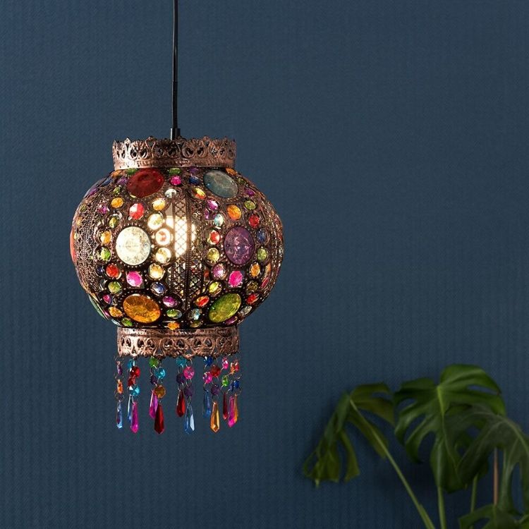 Picture of Ceiling Light Shade Moroccan Bazaar Design Bronze Pendant Lampshade Lighting