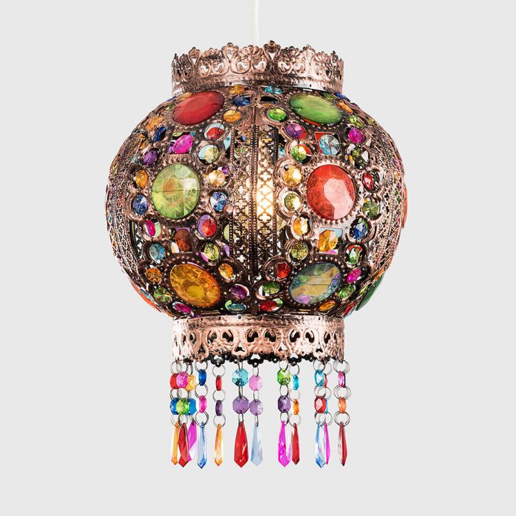 Picture of Ceiling Light Shade Moroccan Bazaar Design Bronze Pendant Lampshade Lighting