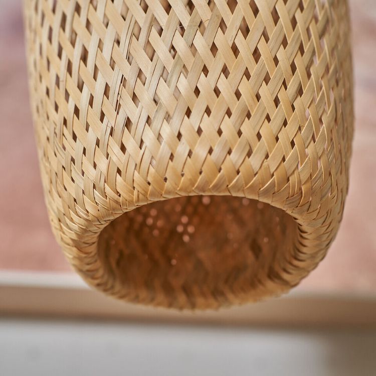 Picture of Large Natural Woven Wicker Ceiling Light Shade Easy Fit Pendant Lampshade LED