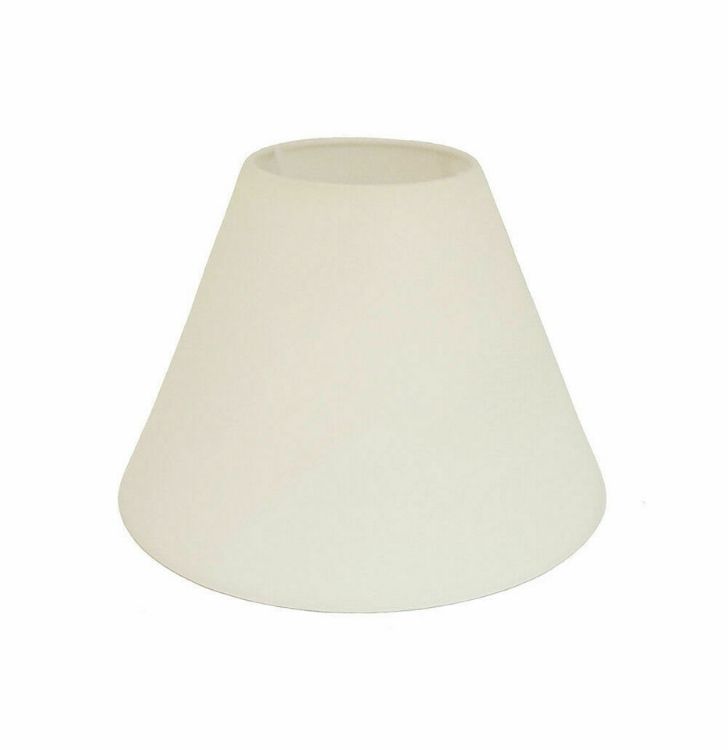 Picture of Cream Cotton Textured Fabric Coolie Table Lamp Shade & Ceiling Light Shade