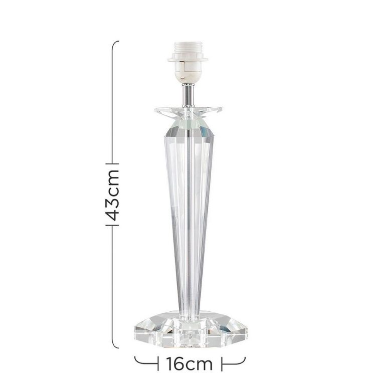 Picture of Large Genuine K9 Crystal Glass Clear Table Lamp Light Base Modern Home Lighting