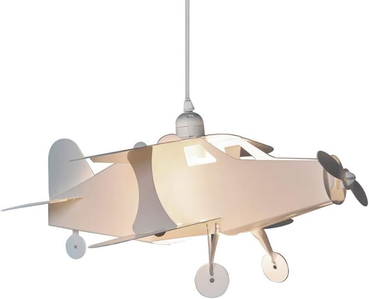 Picture of Children's White Aeroplane Lampshade Ceiling Light Shade Plastic Novelty Lights