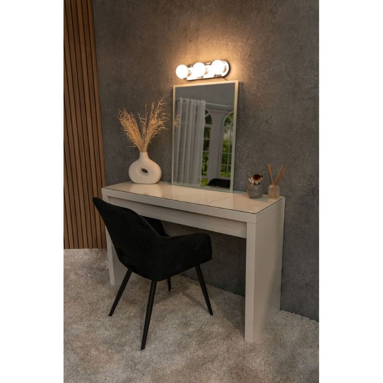 Picture of 3 Way Hollywood Wall Light Bathroom Lights Glass Shades Make Up Dressing Table