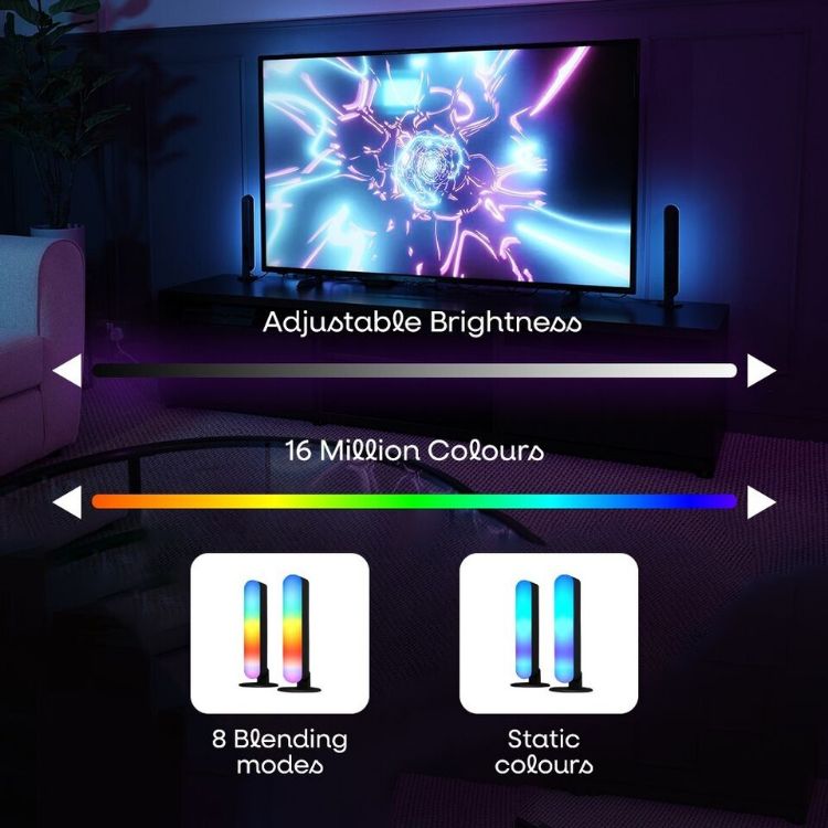Picture of Smart LED Light Bars RGBIC TV Backlight Cinema Gaming Kit App Control Music Sync