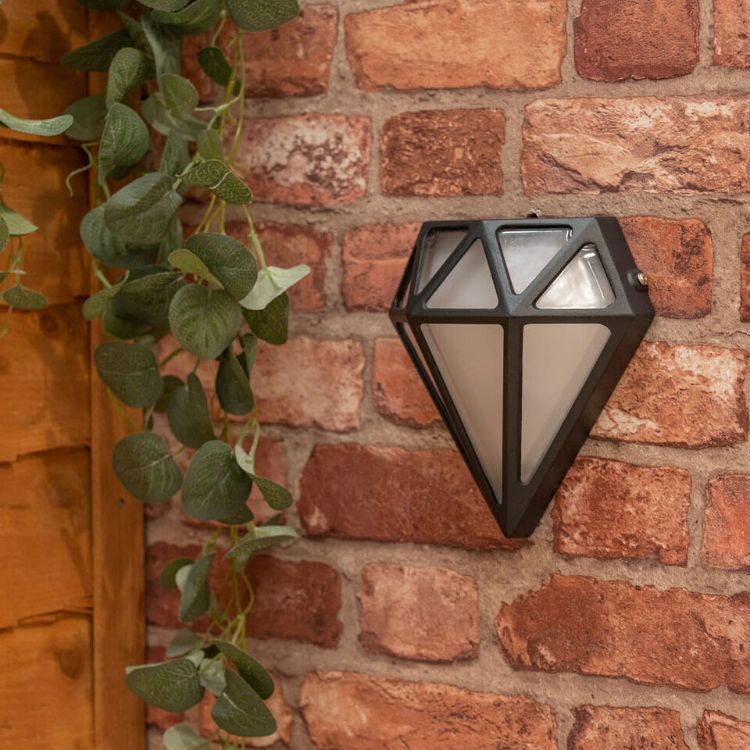 Picture of Diamond Bathroom Wall Light Fitting Outdoor Patio Garden LED 12W Metal Lamp IP64
