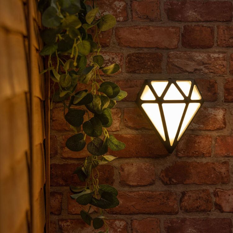 Picture of Diamond Bathroom Wall Light Fitting Outdoor Patio Garden LED 12W Metal Lamp IP64
