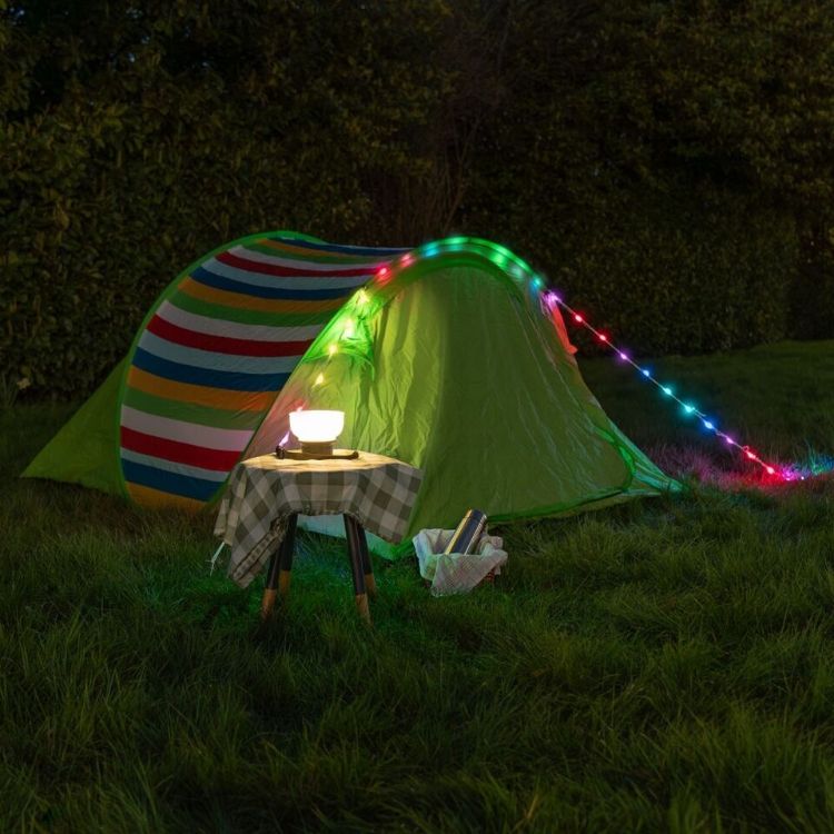 Picture of Camping Festival Solar Tent Light USB Charging RGB String Lights Hanging Lamp