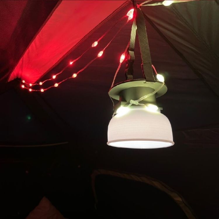 Picture of Camping Festival Solar Tent Light USB Charging RGB String Lights Hanging Lamp