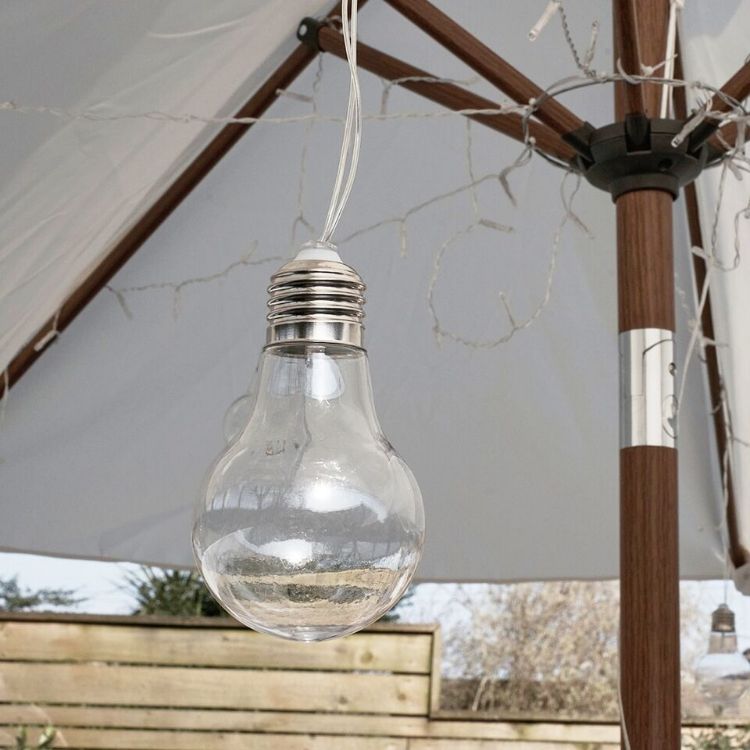 Picture of Outdoor Battery Operated Parasol Festoon Globe Lights Garden Umbrella Lighting
