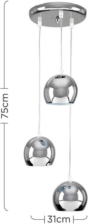 Picture of Ceiling Light Modern 3 Way Multi Tier Pendant Fitting Eyeball Design Pendant