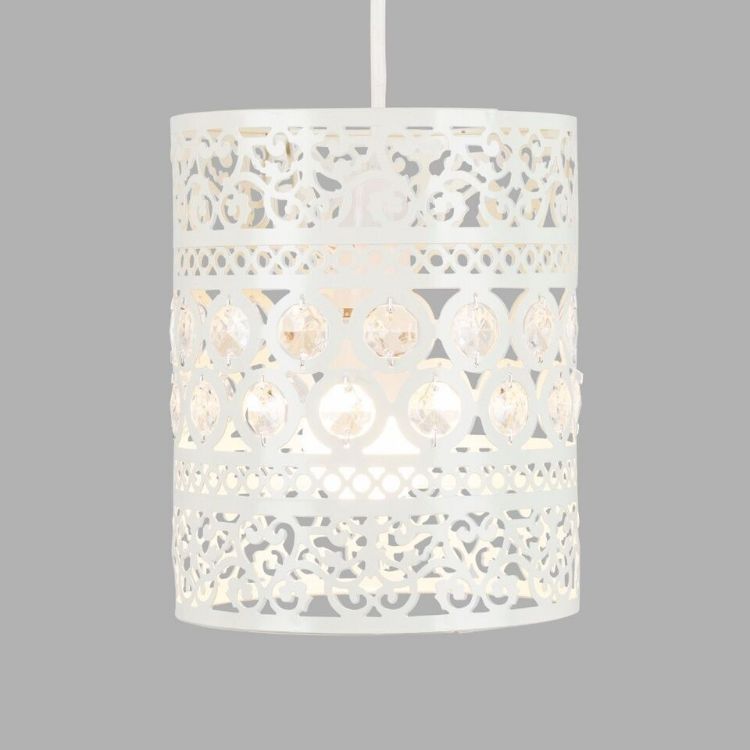 Picture of Ceiling Light Shade Ornate Moroccan Design Metal Living Room Lampshade Pendant