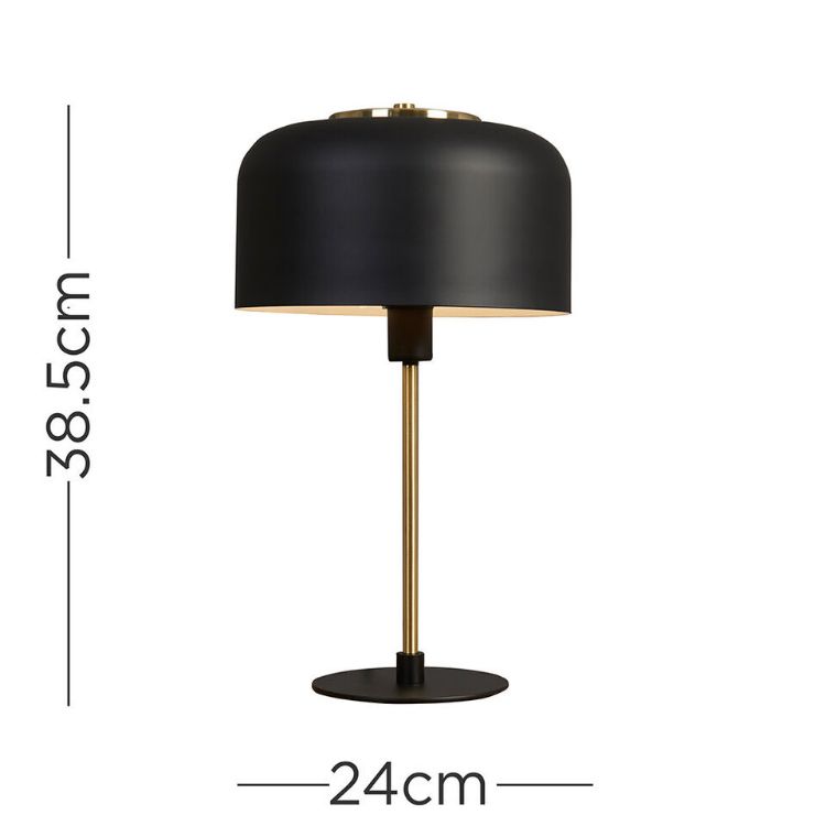 Picture of Industrial Bedside Large Table Lamp Base Dome Shade LED Light Bulb Standard Stem