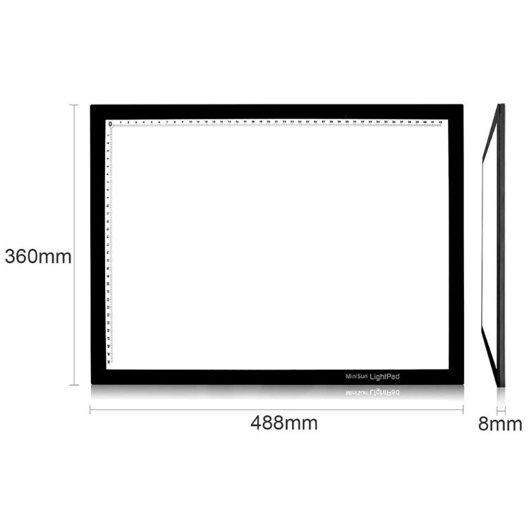 Picture of Slim A3 Light Pad Integrated LED Design Tracing Lightbox Art Graphics Tablet