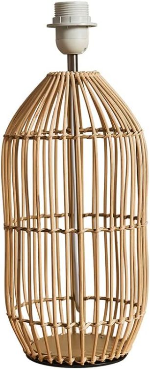 Picture of Rattan Wicker Table Lamp Base Natural Lighting Bedside Reading Lounge Home Light