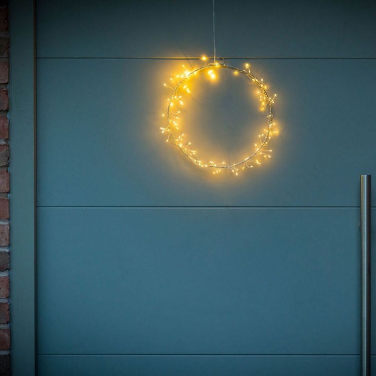 Picture of Battery Operated Christmas Firecracker Hoop Light Window Wall Xmas Decoration