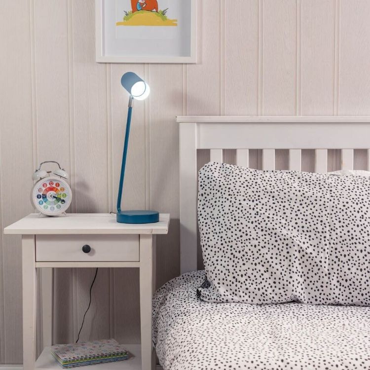 Picture of Blue Desk Lamp Integrated LED Task Light Kids Bedroom Study Adjustable Head