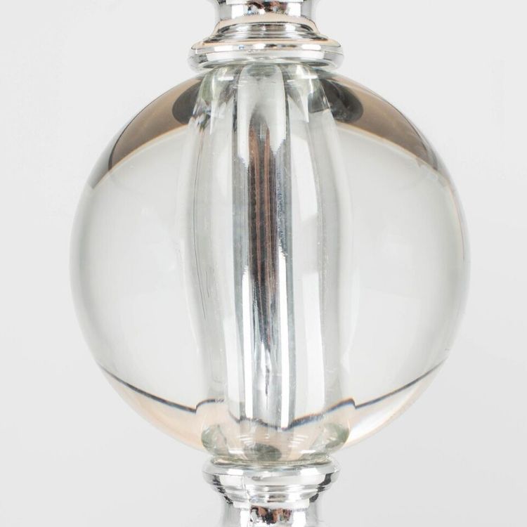 Picture of Touch Table Lamp Base Clear Acrylic Ball Design Chrome Lighting Dimmable Light