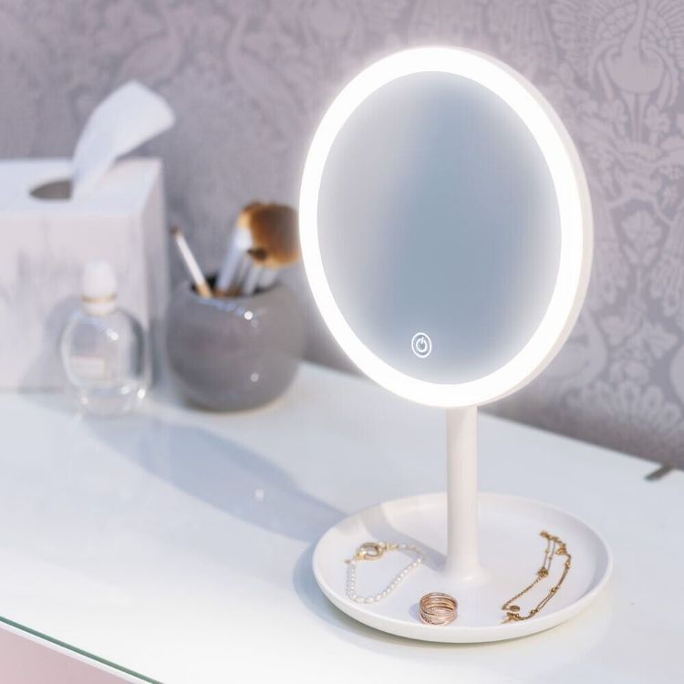 Picture of LED Make Up Vanity Mirror Light Music Bluetooth Speaker USB Dressing Table Lamp
