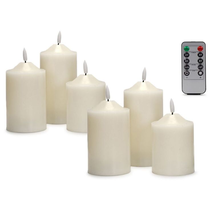 Picture of 6 x Flickering Real Wax Candle Light Fake Remote Control Battery LED Lamp Lights