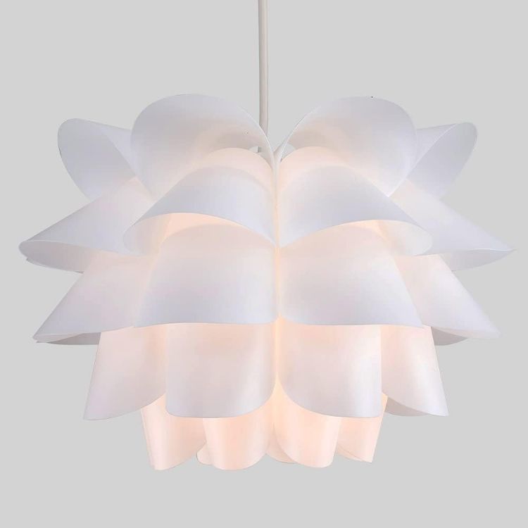 Picture of White Ceiling Light Shade Artichoke Design Pendant Easy Fit Lampshade Light