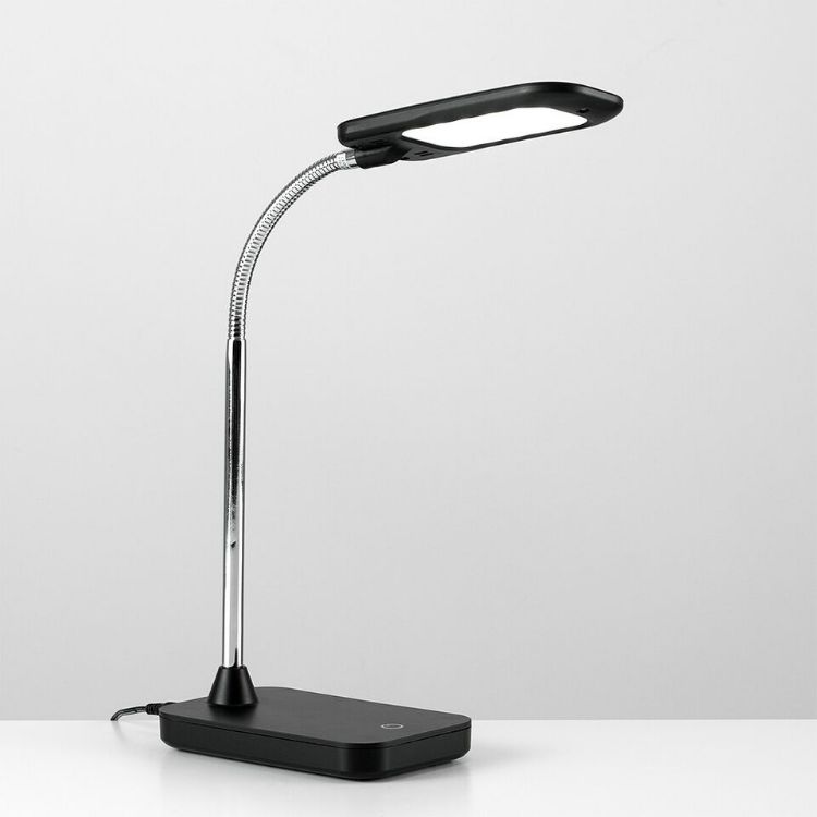 Picture of Dimmable Task Lamp LED Black Adjustable Chrome Touch Light Reading Office Desk
