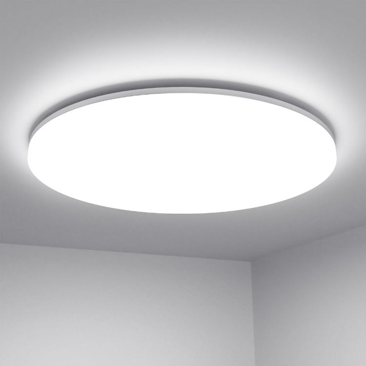 Sleek Flush Mount 48W LED Ceiling Fixture for Living Room & Office